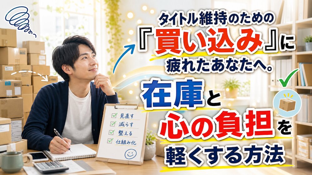 タイトル維持のための「買い込み」に疲れたあなたへ。在庫と心の負担を軽くする方法